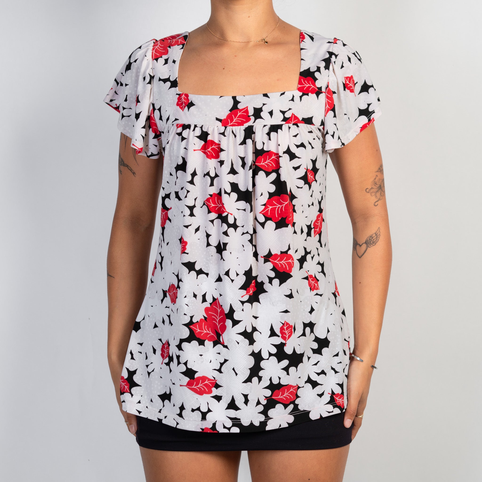 FLORAL BABYDOLL TOP