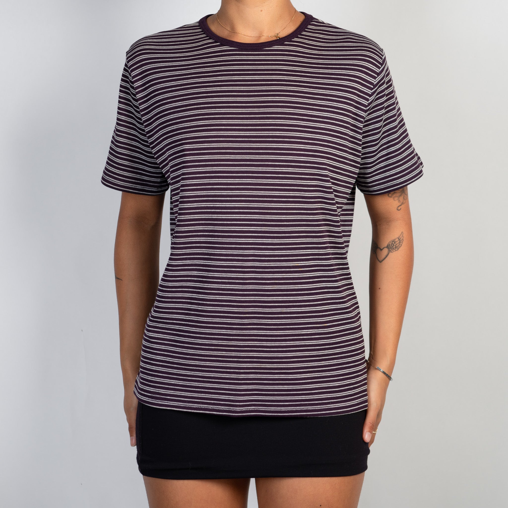 PURPLE STRIPE TSHIRT