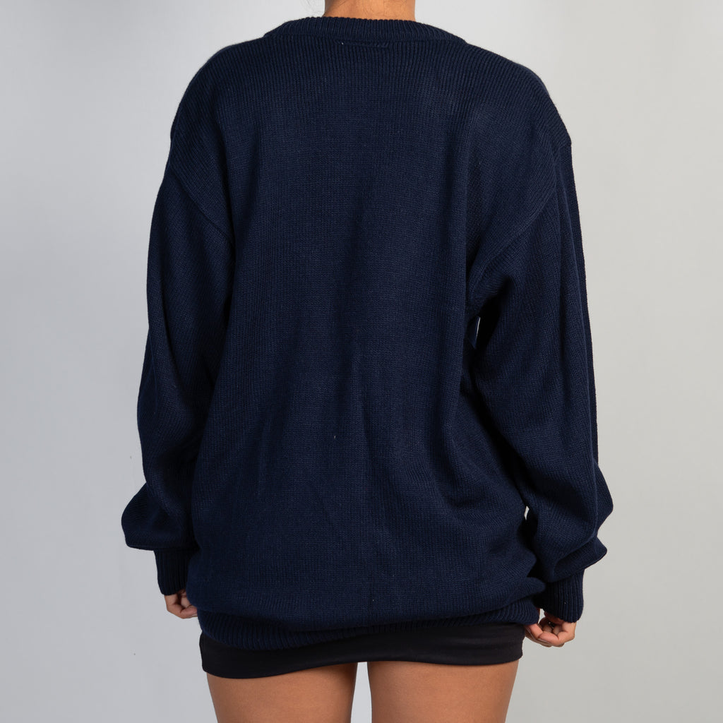 NAVY KNIT CARDIGAN