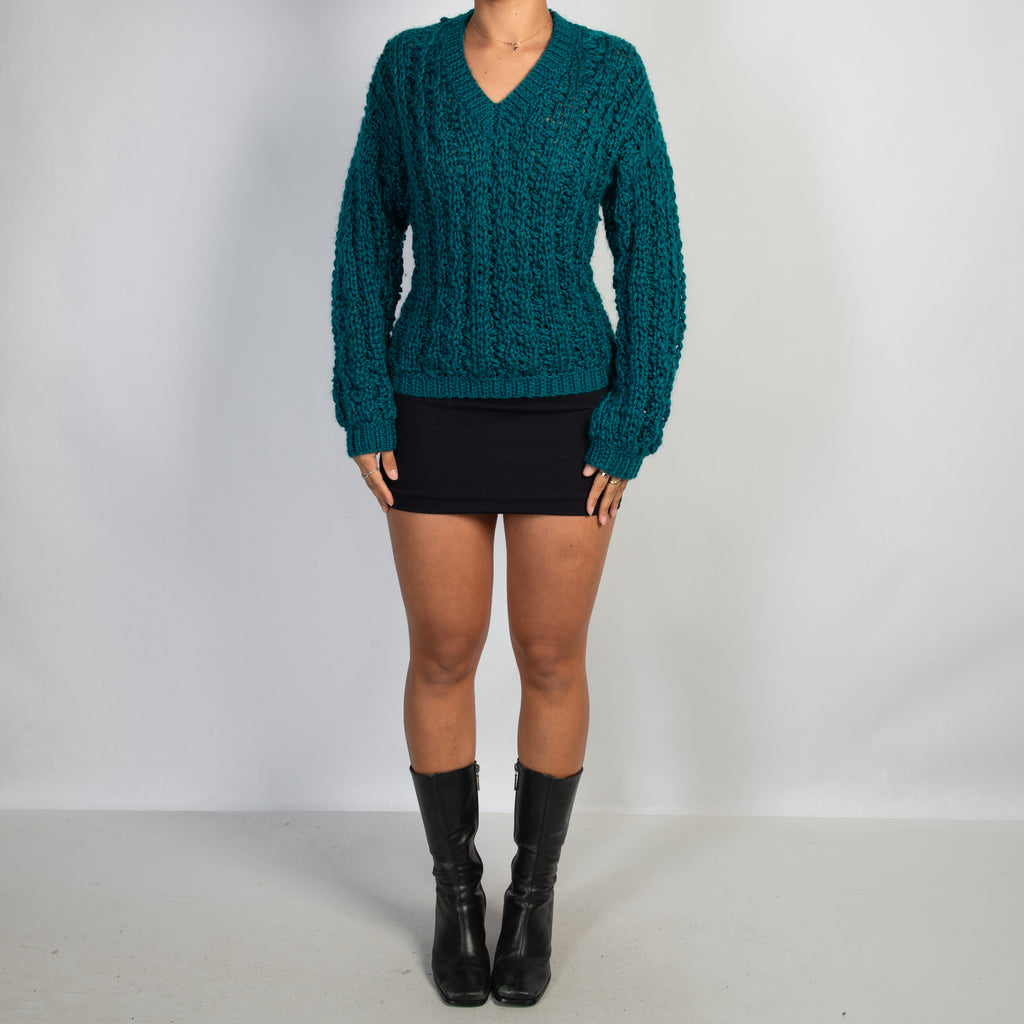 TURQUOISE KNIT SWEATER