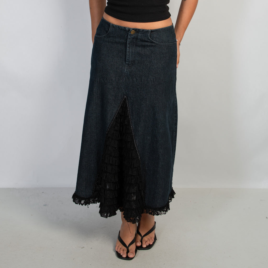 DENIM LONGLINE SKIRT
