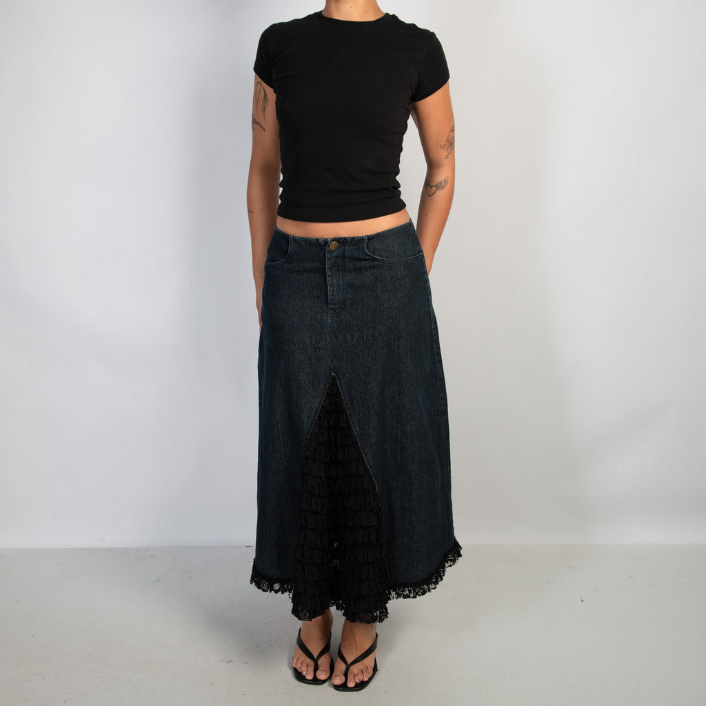 DENIM LONGLINE SKIRT
