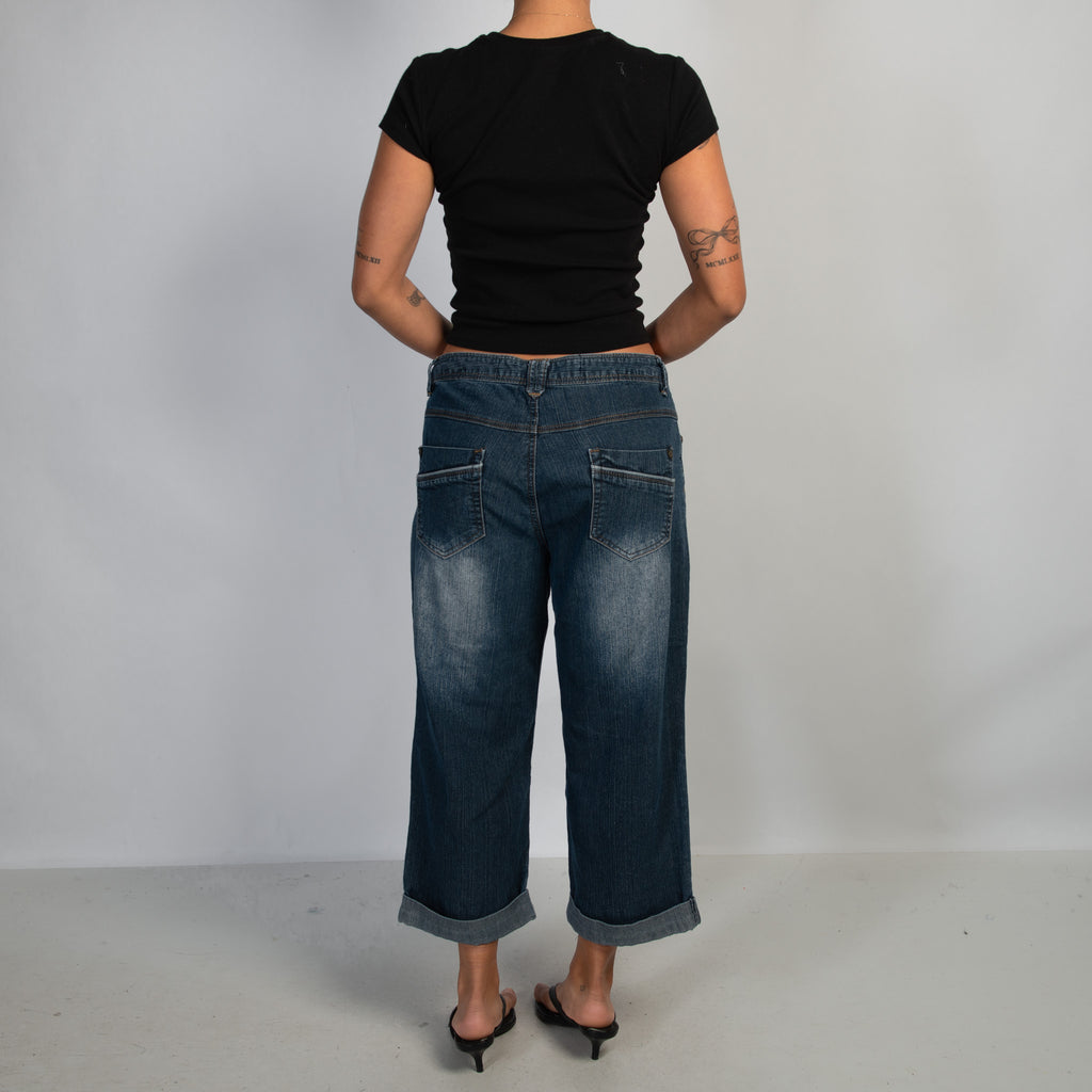 CUFF CROP DENIM JEANS