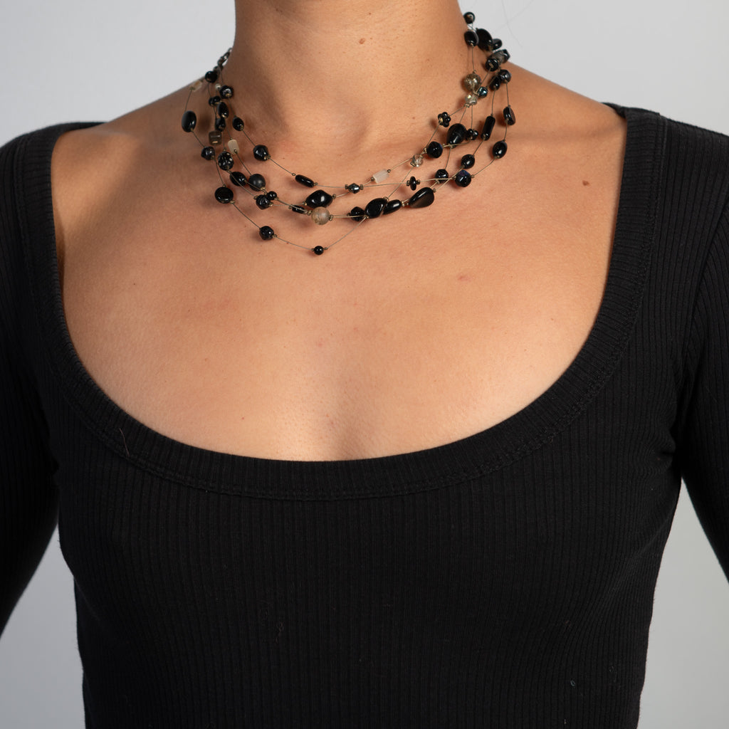 LAYERED BEAD NECKLACE