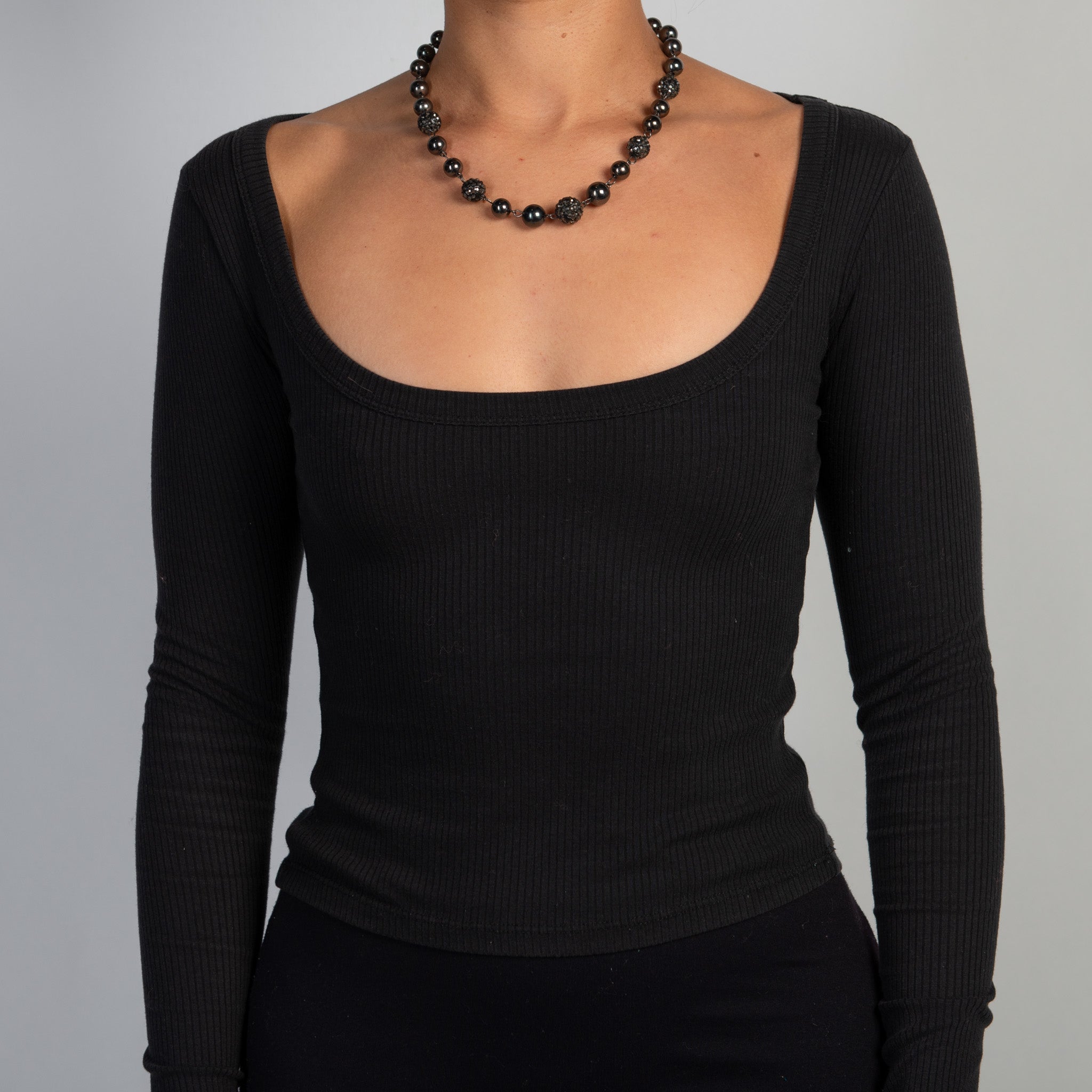 CHROME BEAD NECKLACE