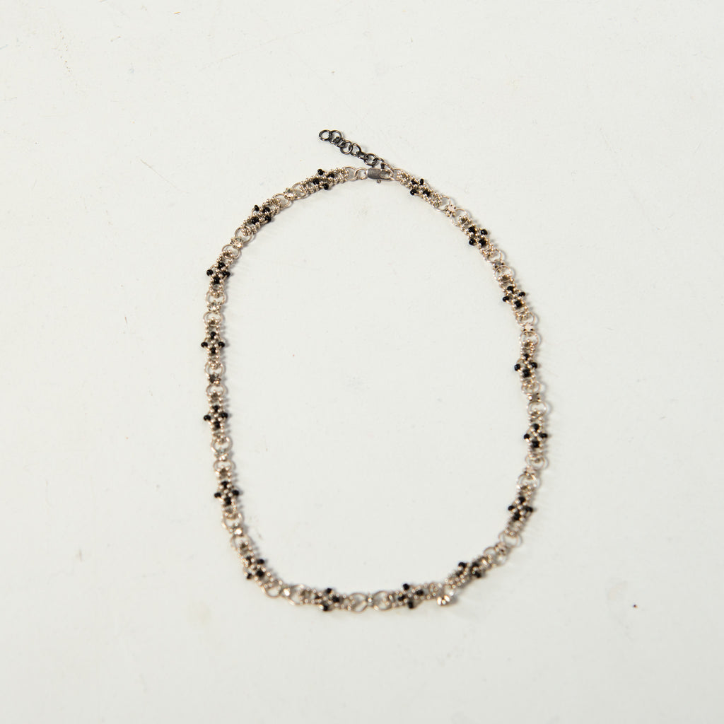 BEADED METAL NECKLACE