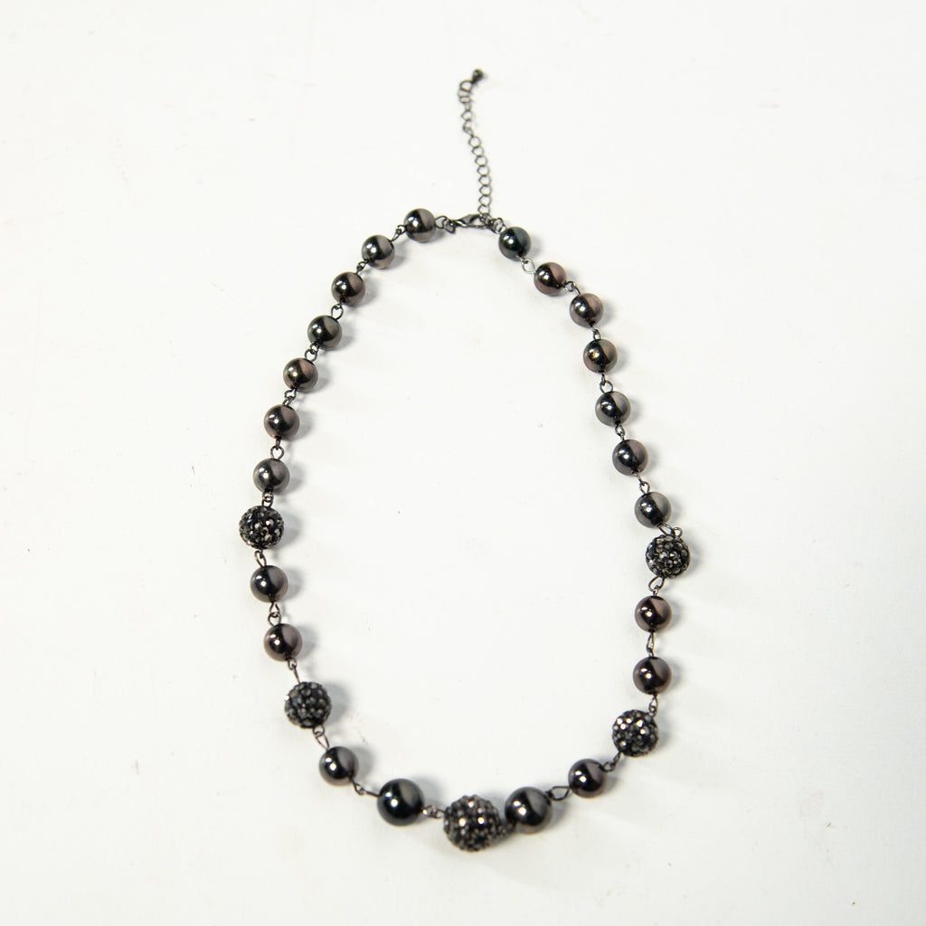 CHROME BEAD NECKLACE