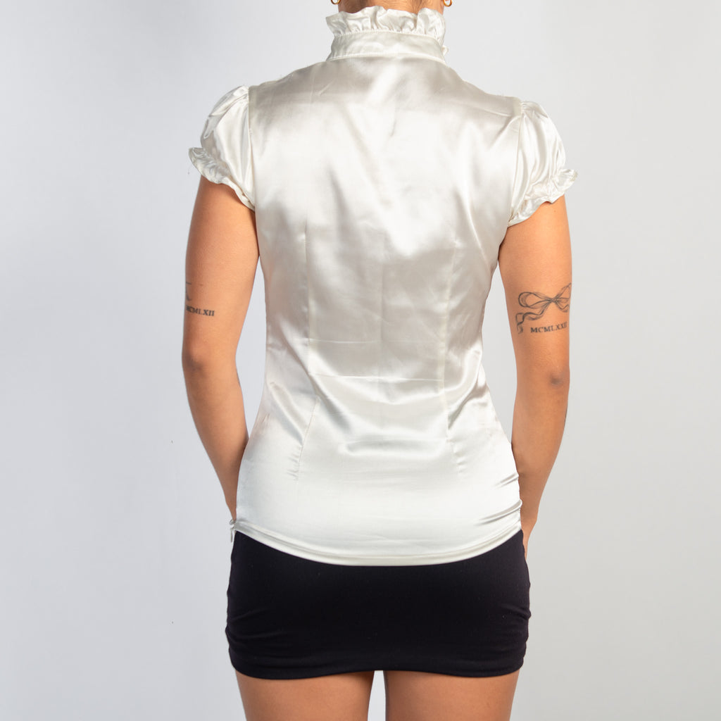 IVORY SATIN BLOUSE