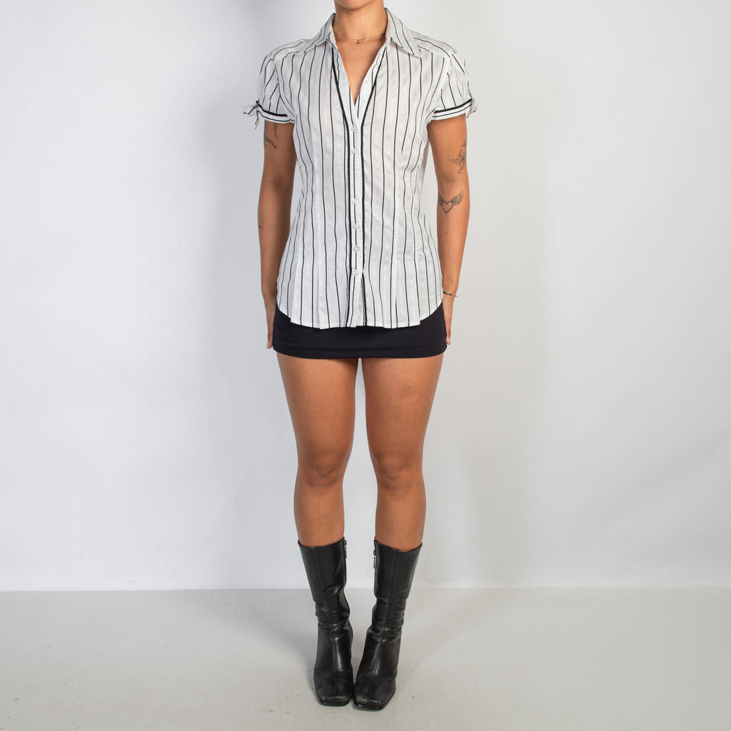 WHITE STRIPE BLOUSE