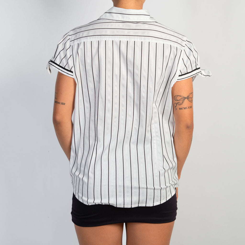 WHITE STRIPE BLOUSE