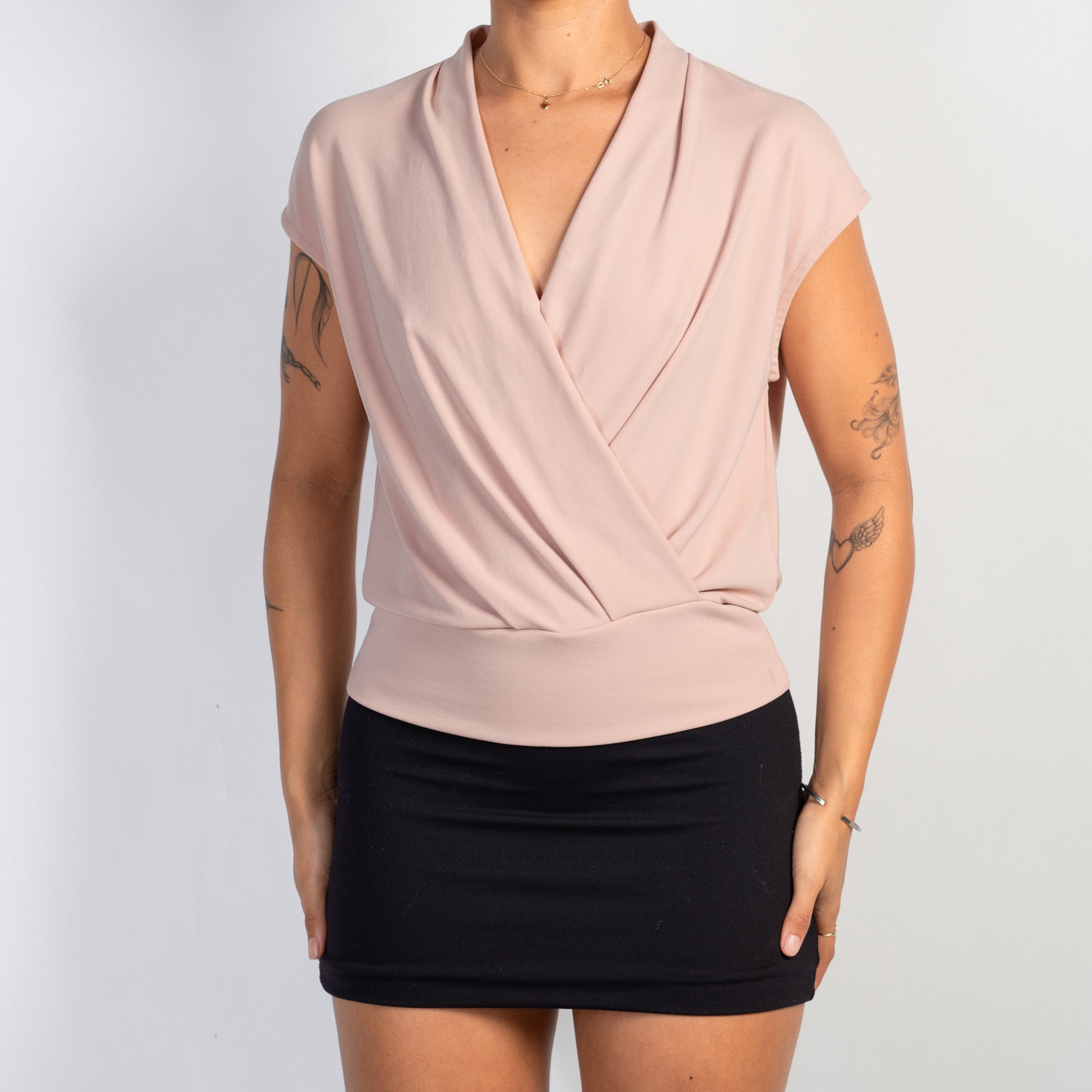 PINK CROSSOVER TOP