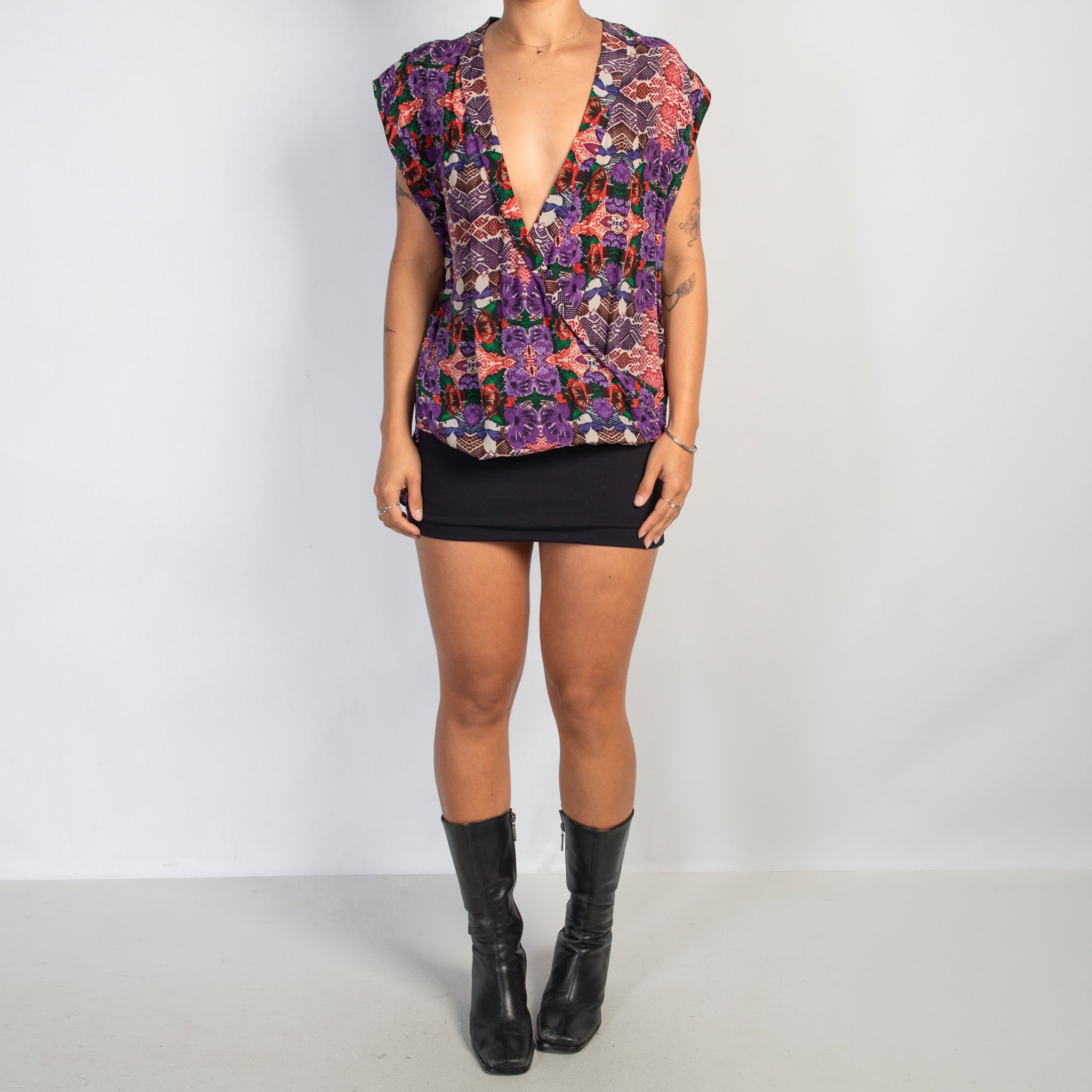 SILK PATTERN TOP