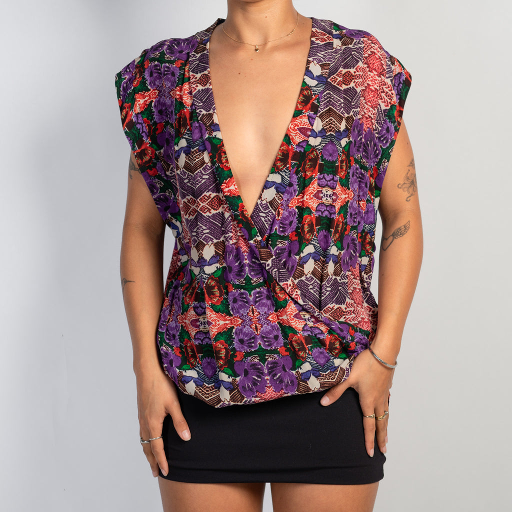 SILK PATTERN TOP