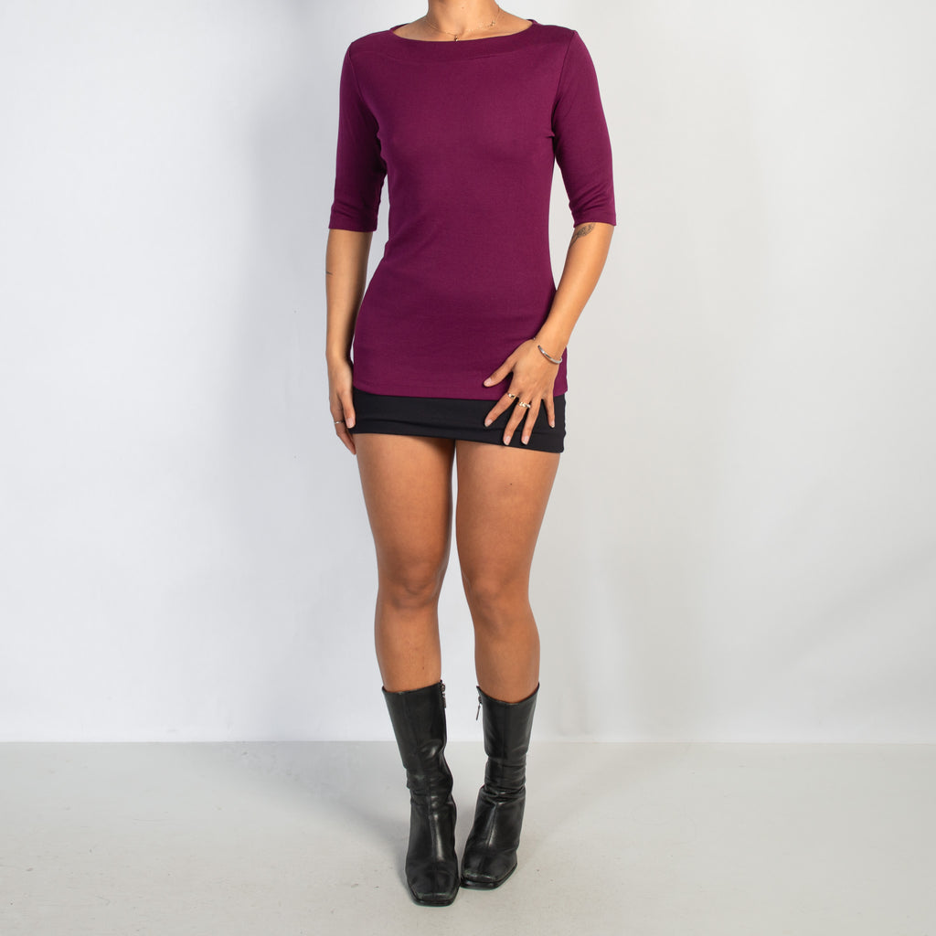 PLUM 1/2 SLEEVE TOP