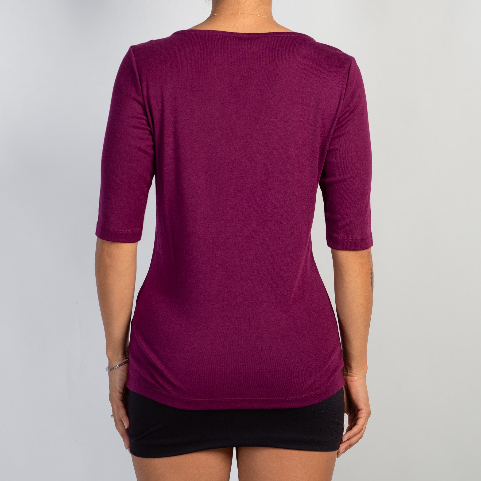 PLUM 1/2 SLEEVE TOP