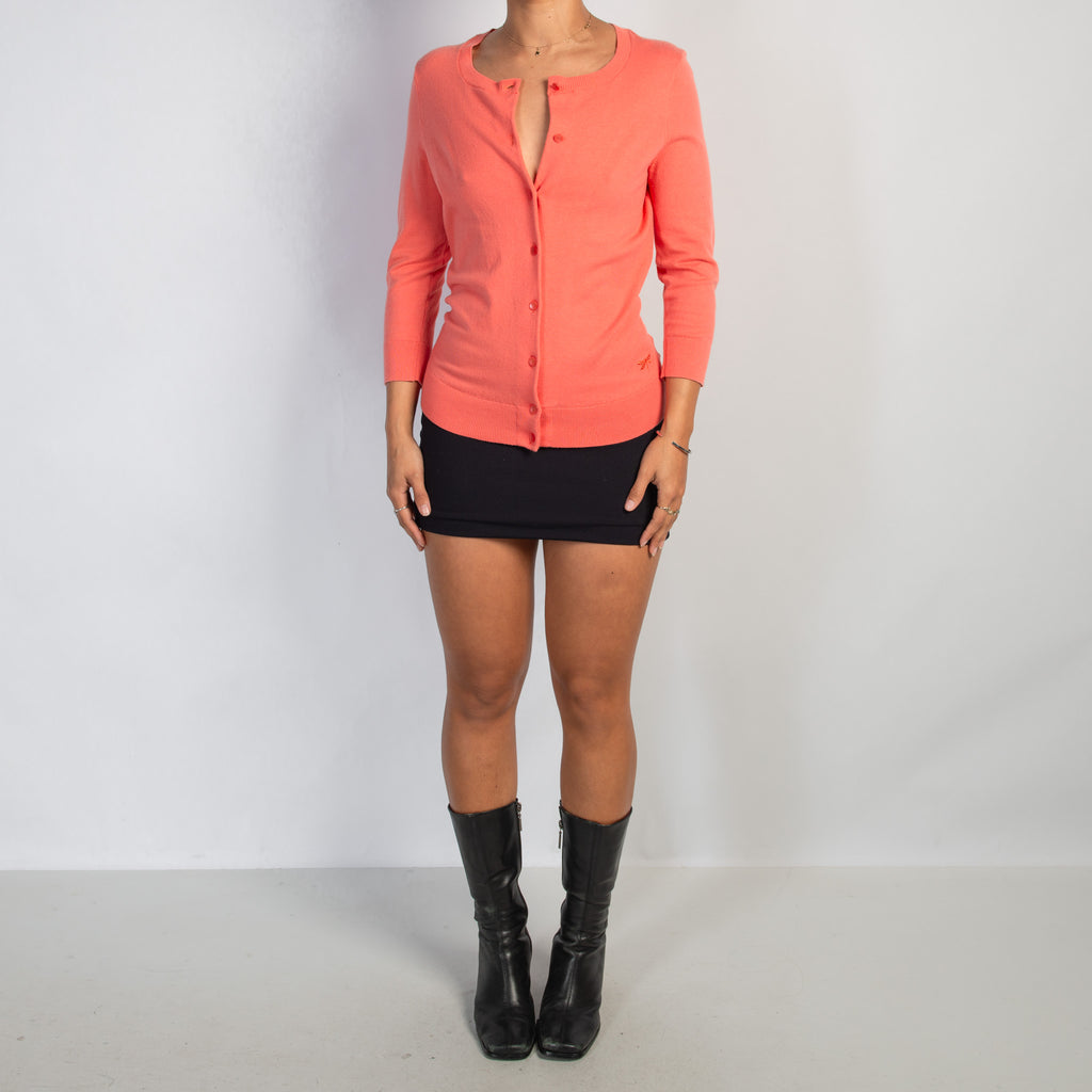 BRIGHT CORAL CARDIGAN