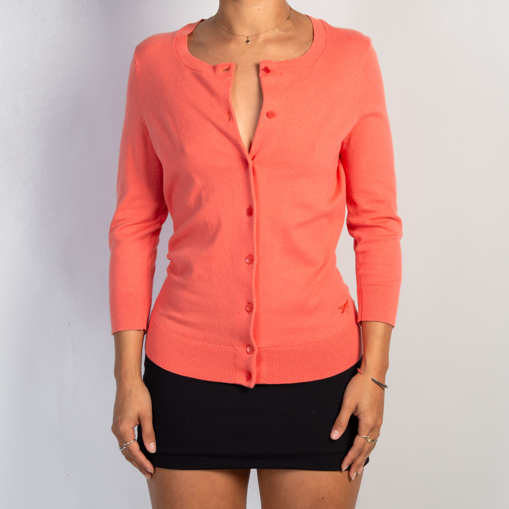 BRIGHT CORAL CARDIGAN