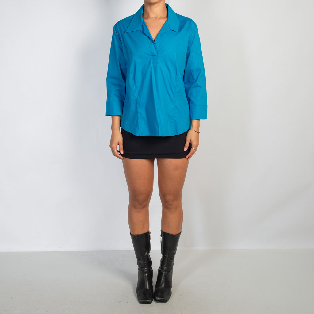 BRIGHT BLUE BLOUSE