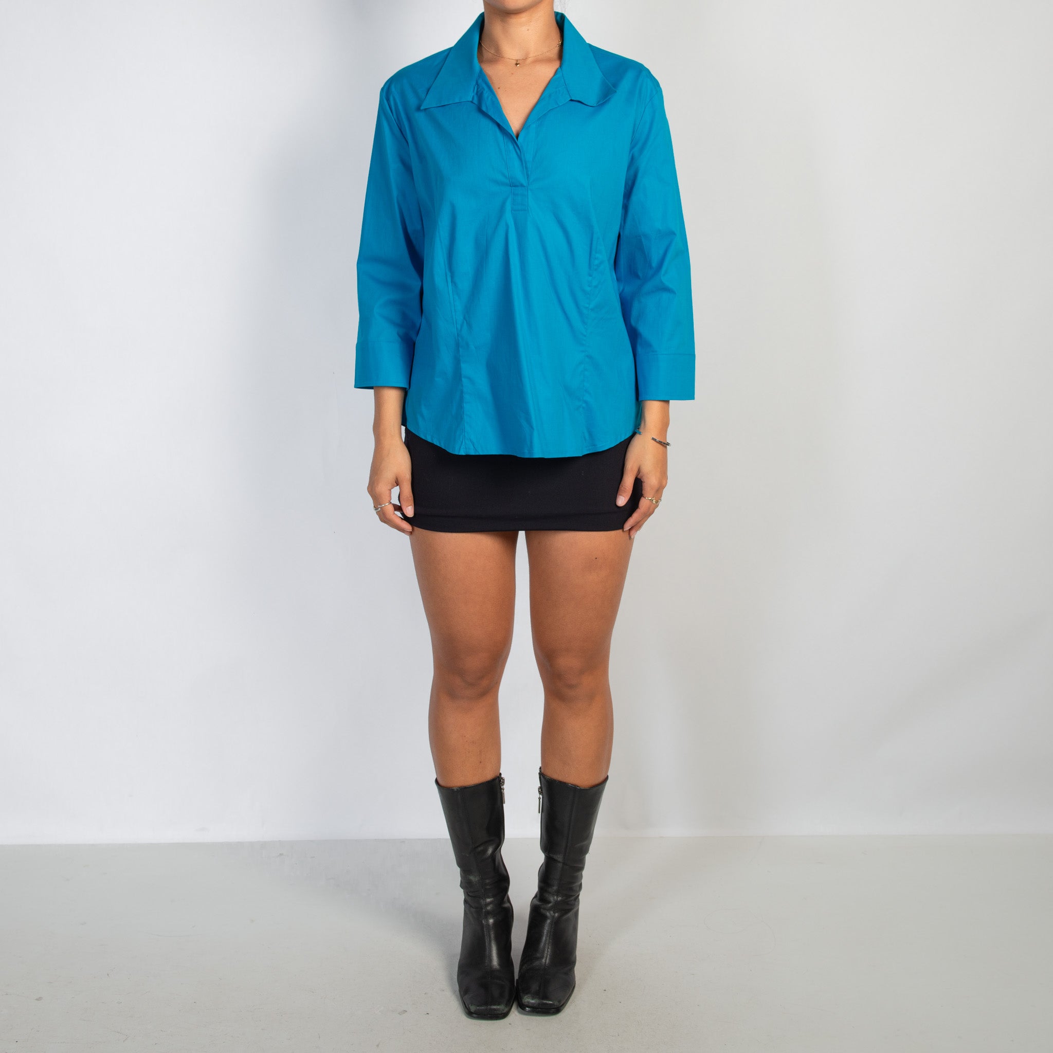 BRIGHT BLUE BLOUSE