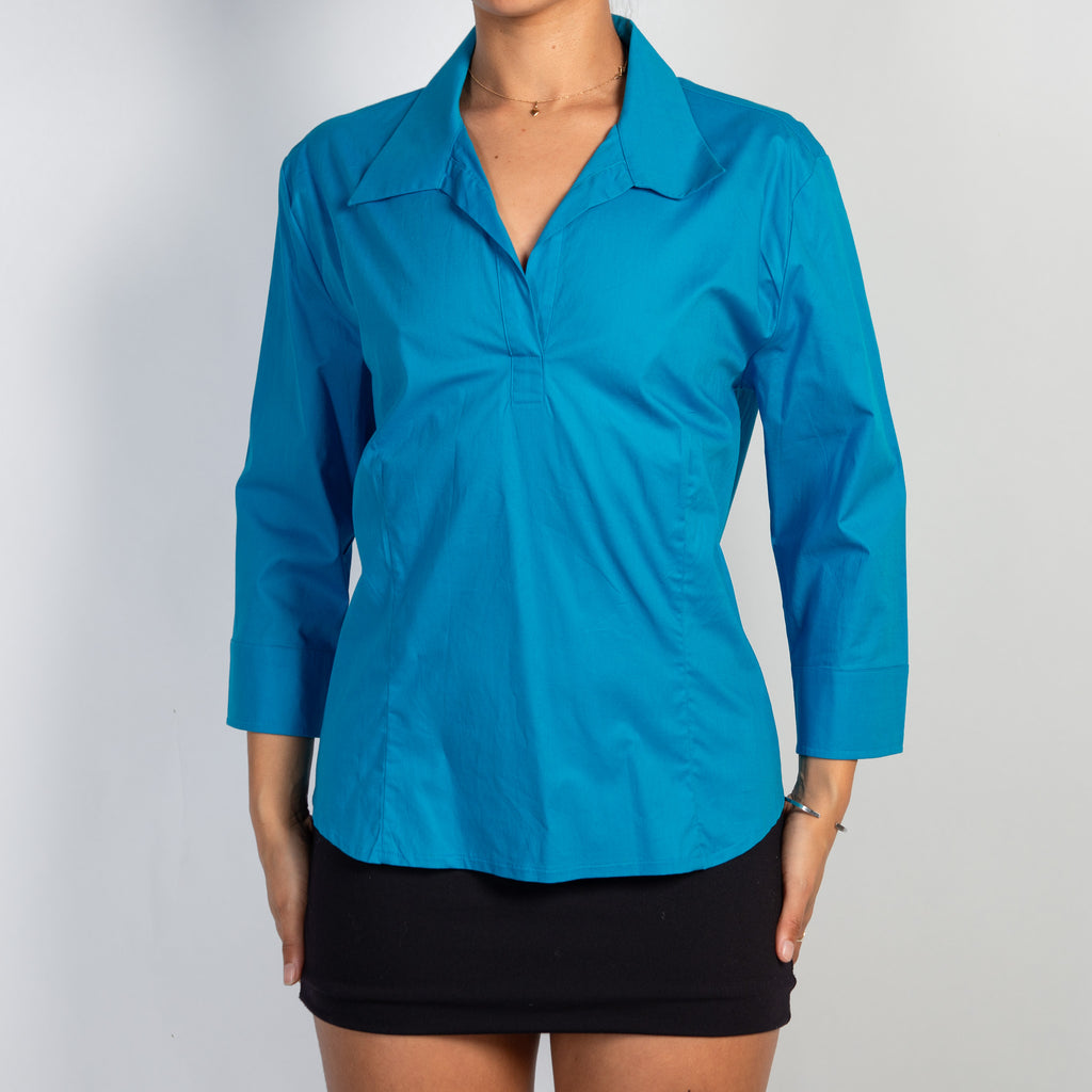 BRIGHT BLUE BLOUSE
