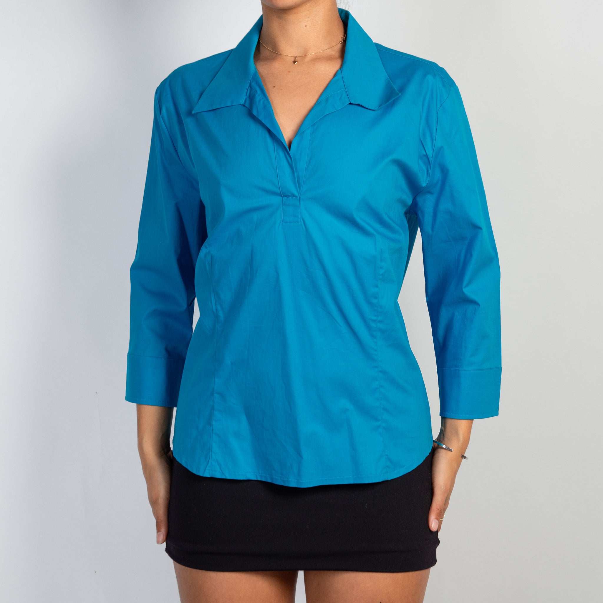 BRIGHT BLUE BLOUSE