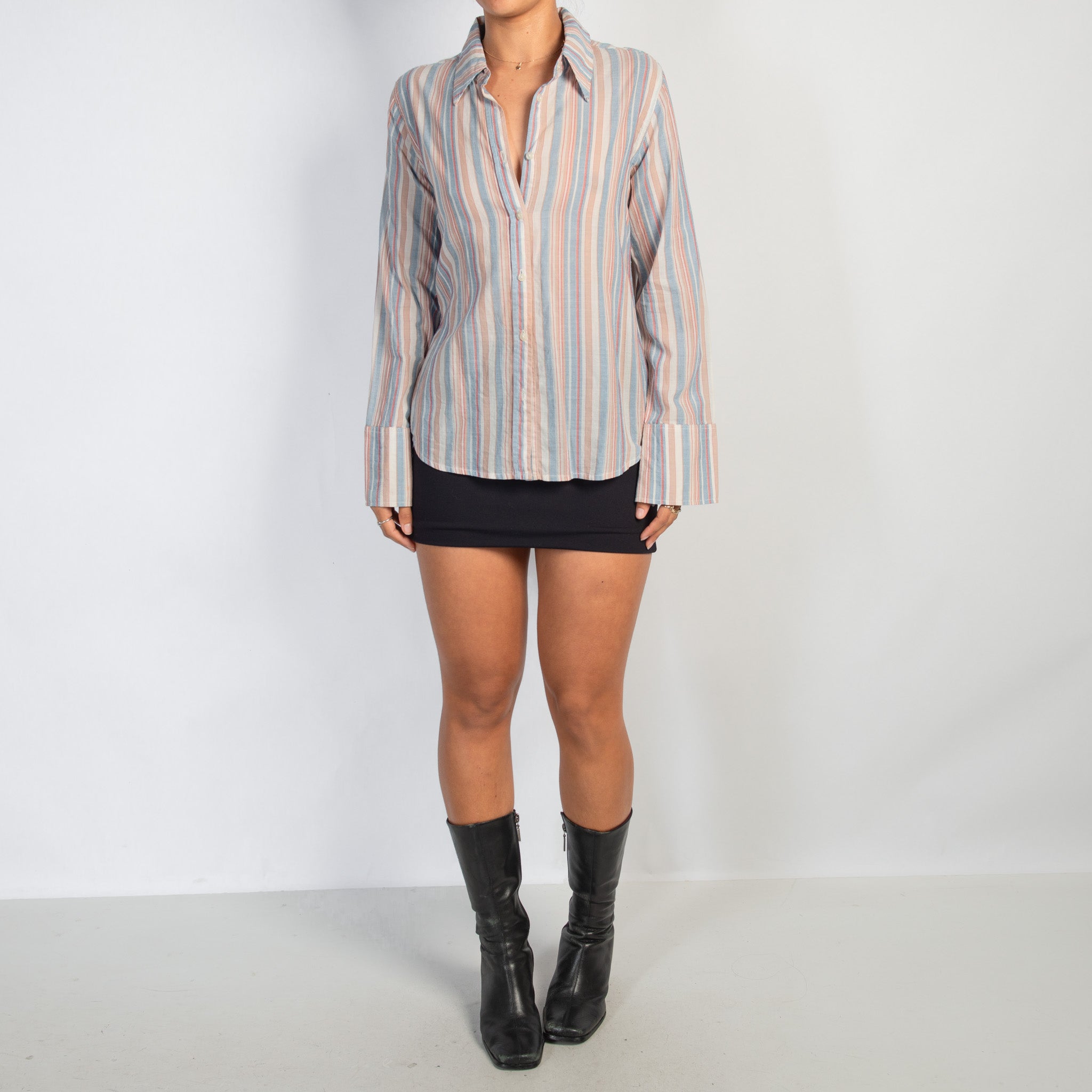 COTTON STRIPE BLOUSE