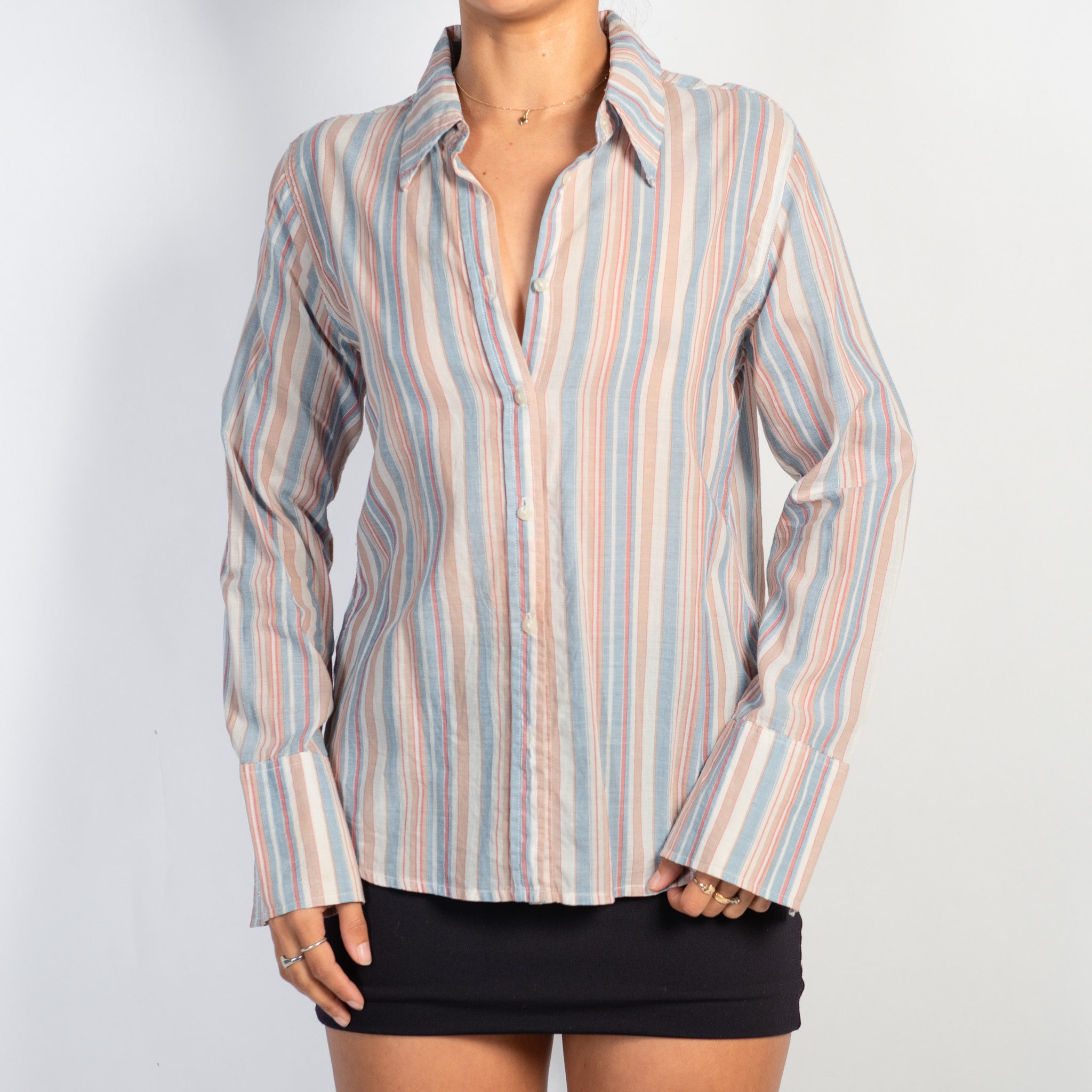 COTTON STRIPE BLOUSE