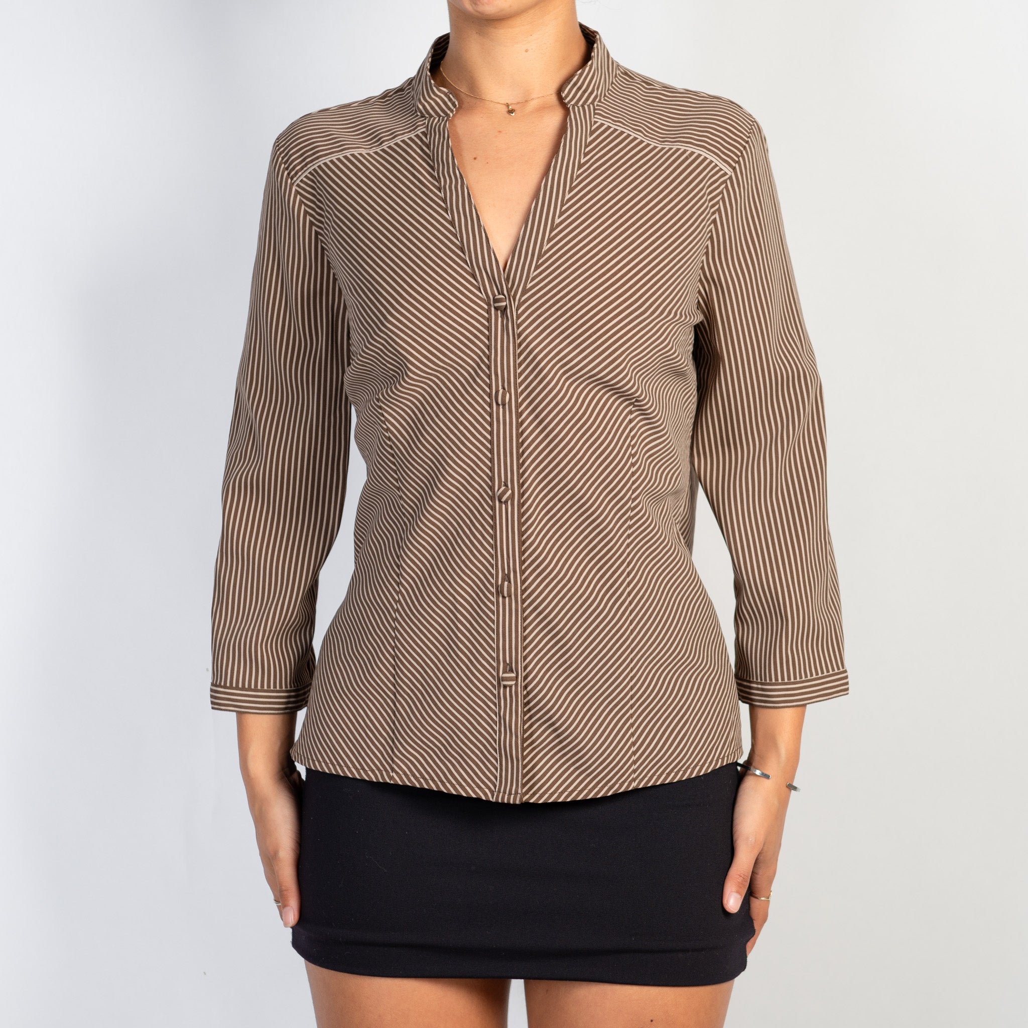 STRIPE 3/4 SLEEVE BLOUSE