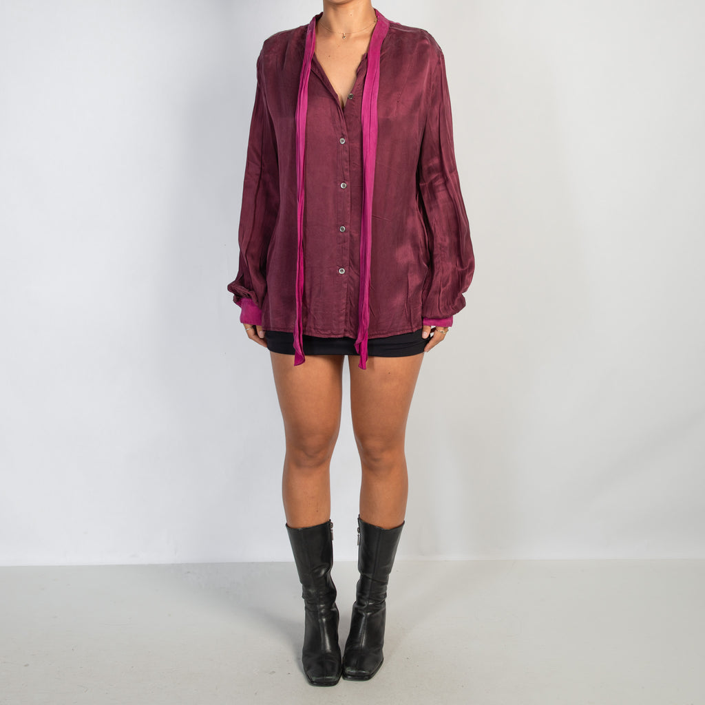 PLUM CUPRO BLOUSE