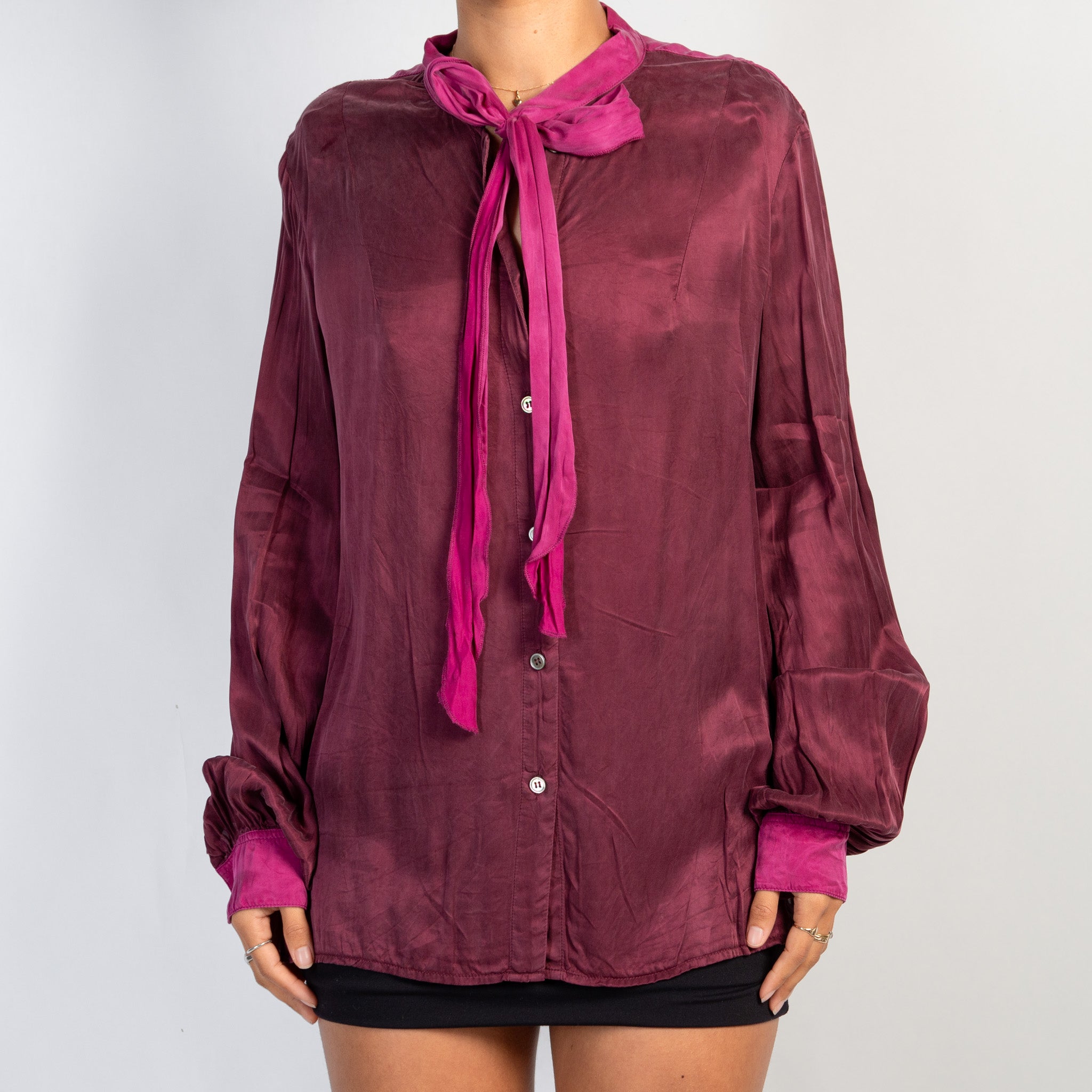 PLUM CUPRO BLOUSE