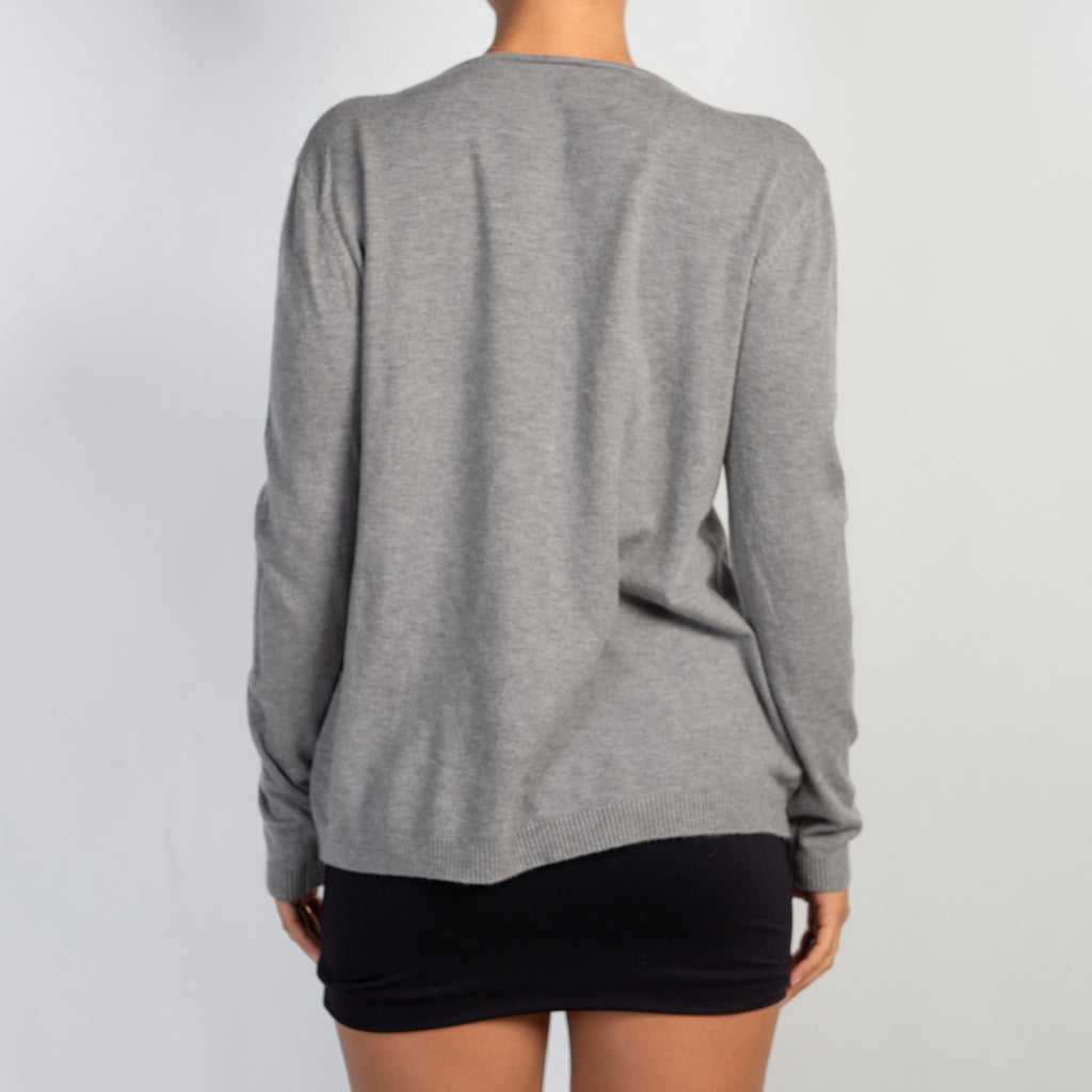 GREY SOFT KNIT TOP