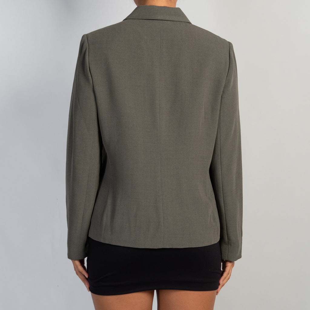 KHAKI BOXY BLAZER