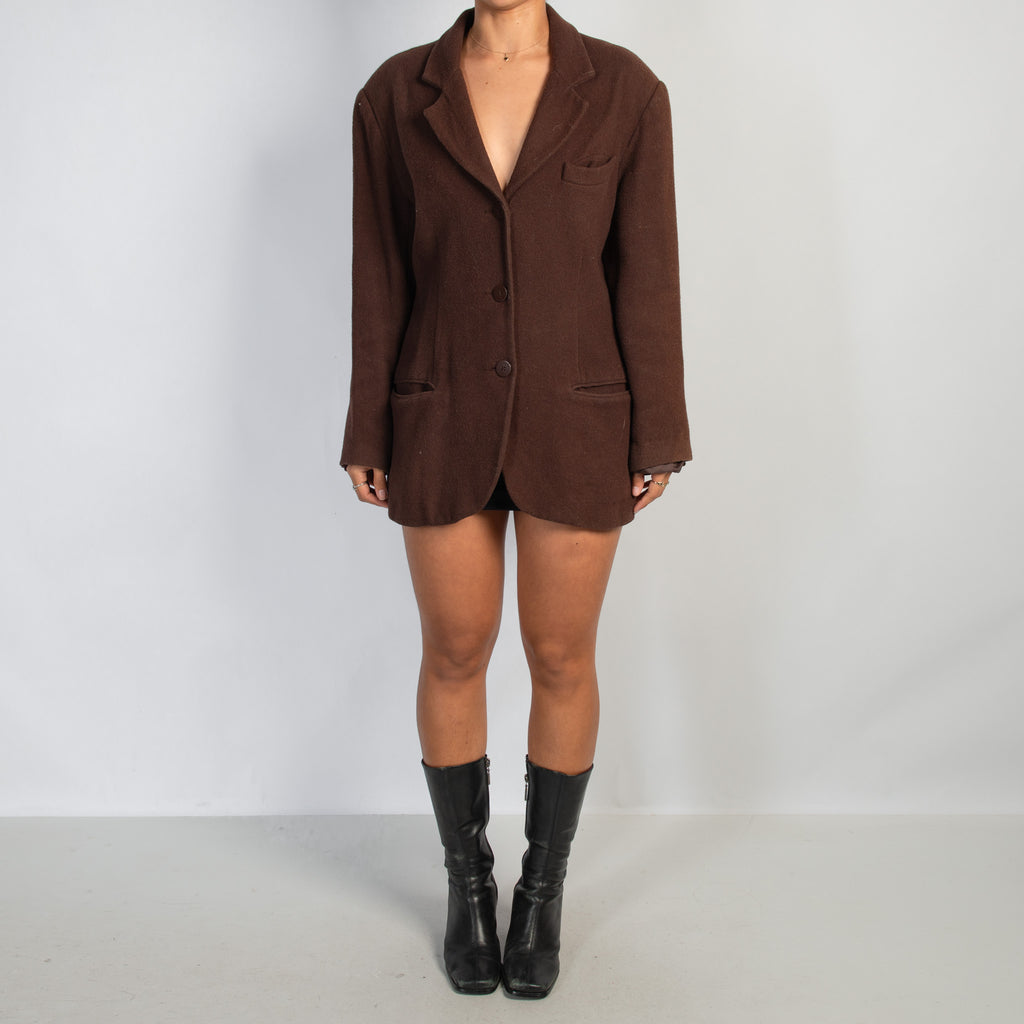 BROWN WOOL BLAZER
