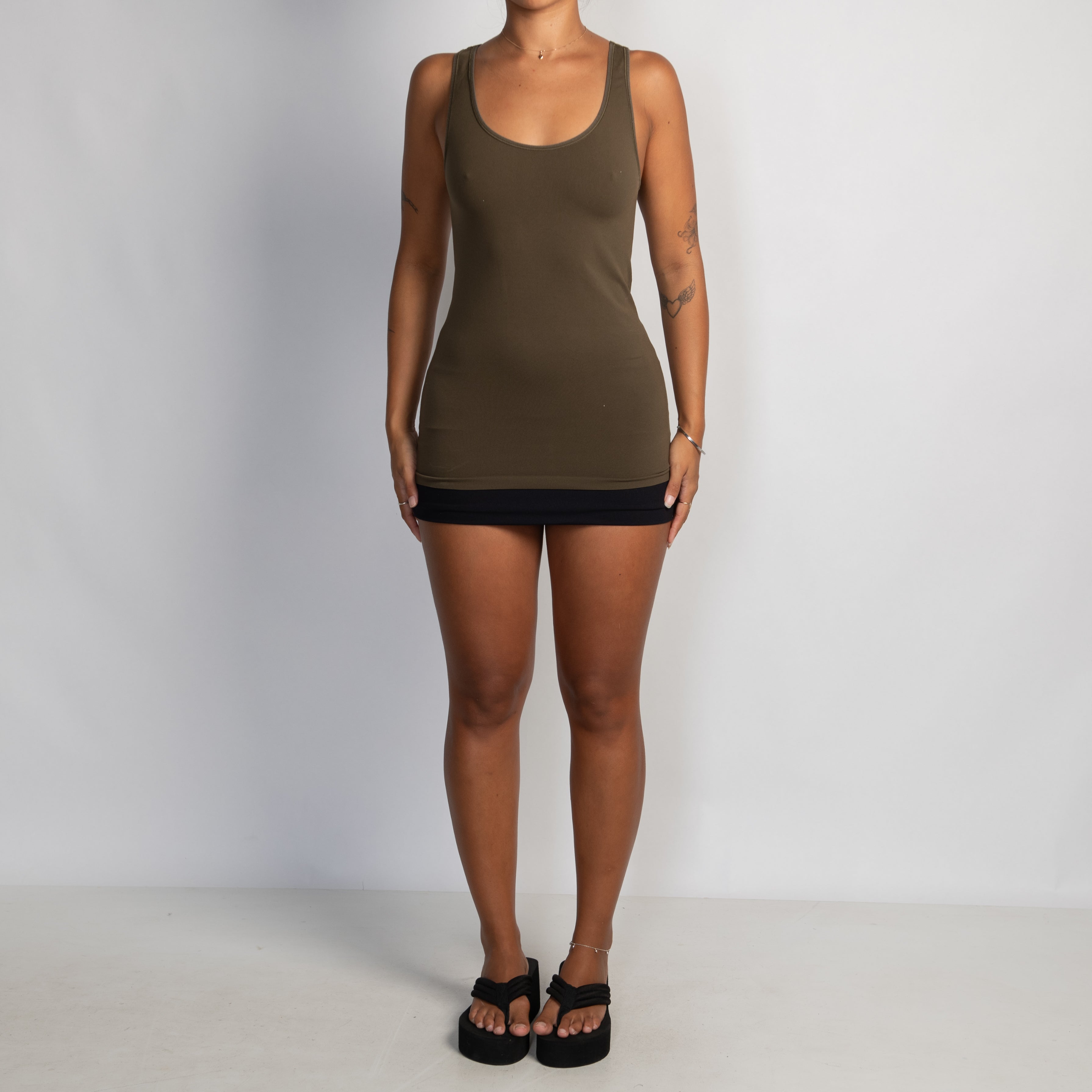 KHAKI TANK TOP
