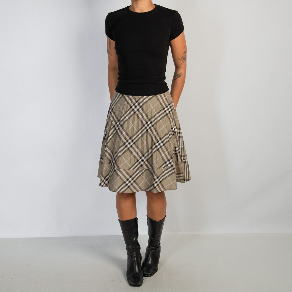 NOVA CHECK MIDI SKIRT