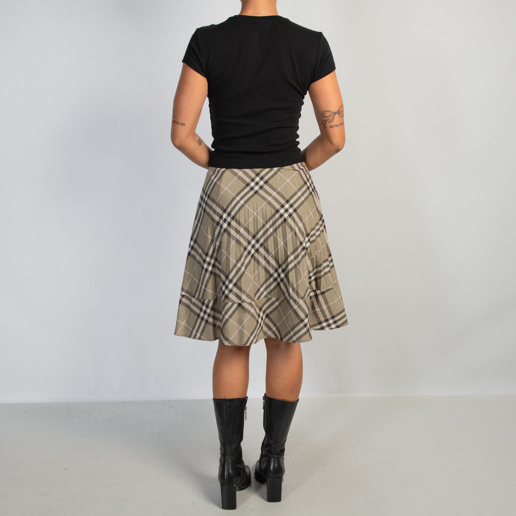 NOVA CHECK MIDI SKIRT