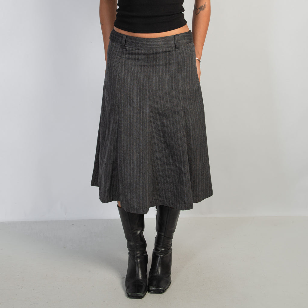 CHARCOAL MIDI SKIRT