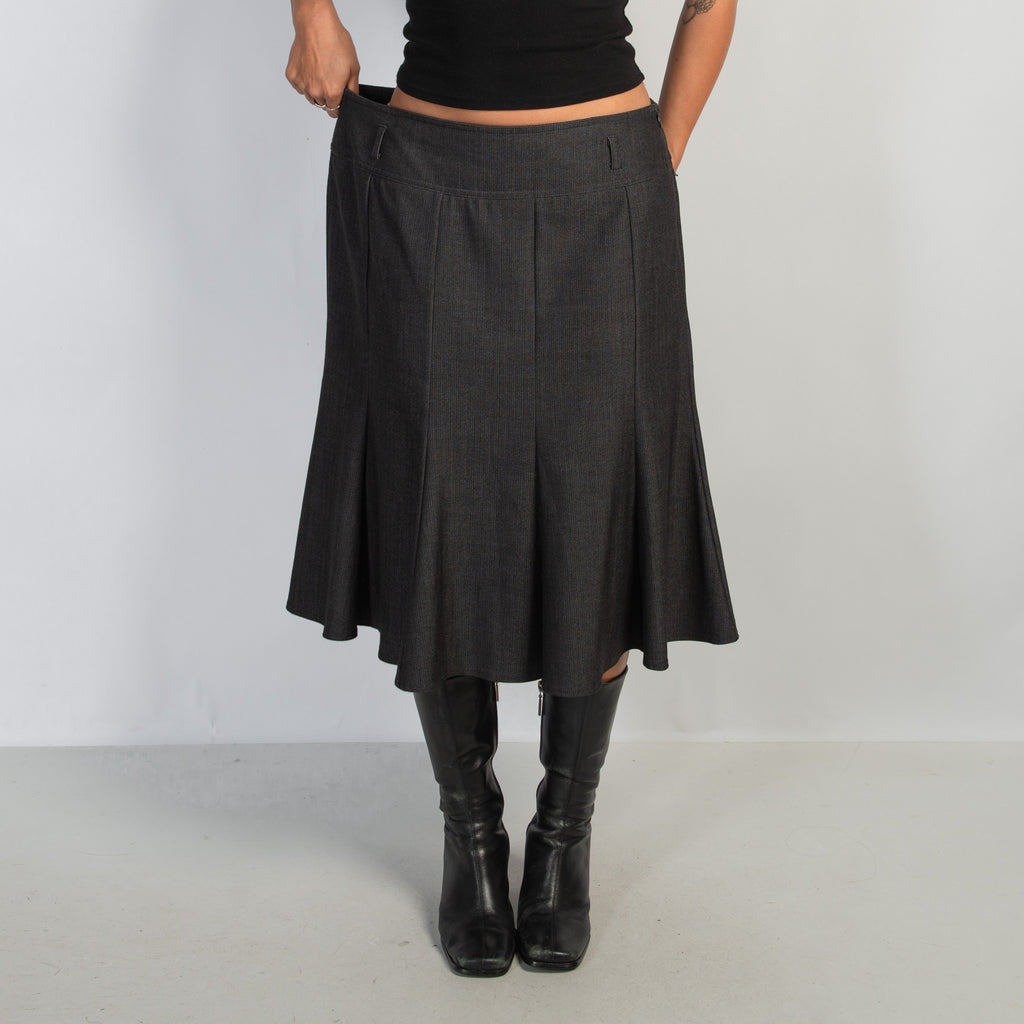 CHARCOAL MIDI SKIRT
