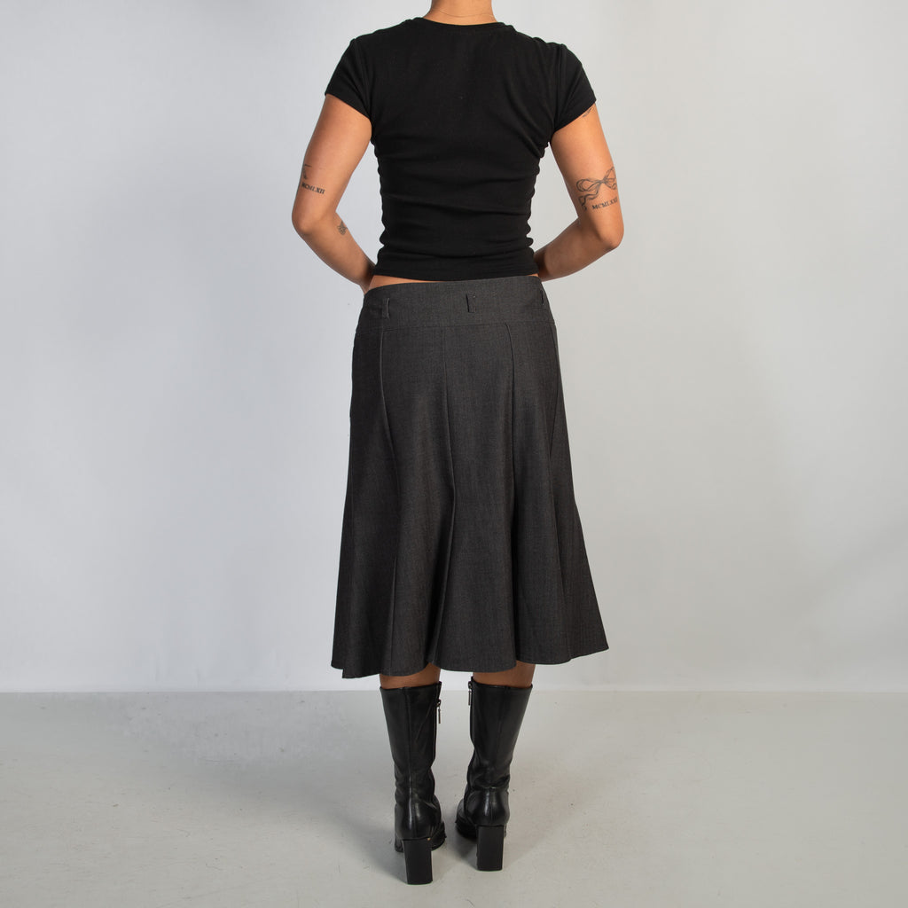 CHARCOAL MIDI SKIRT