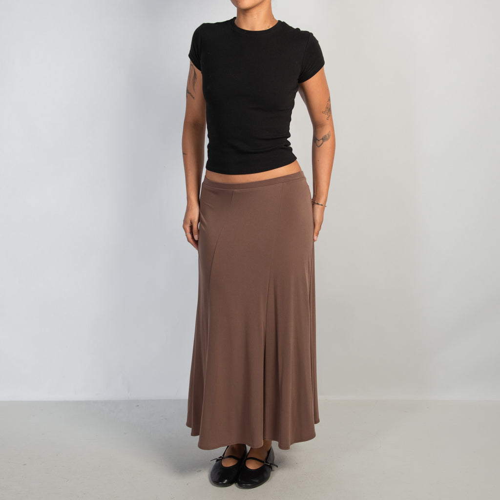 BROWN SLINKY SKIRT