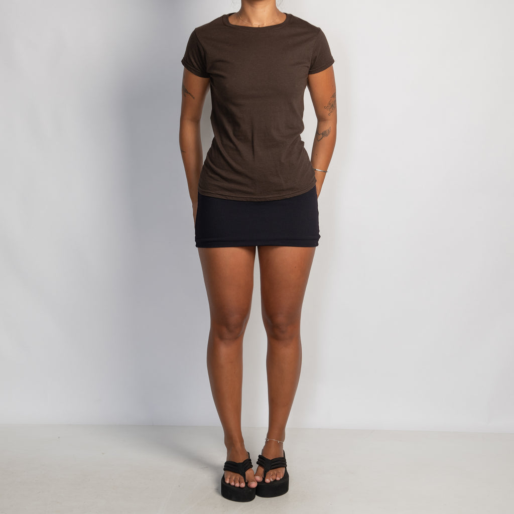 BROWN COTTON TEE