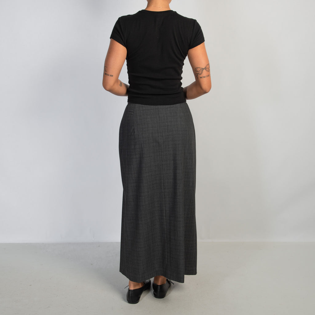 CHARCOAL PLEATED SKIRT