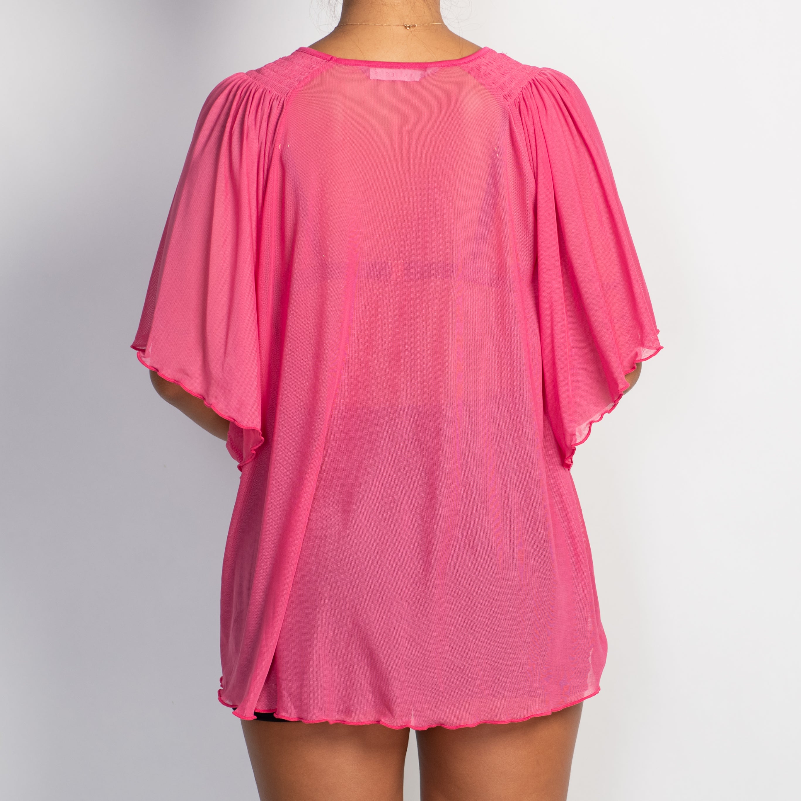 HOT PINK MESH TOP