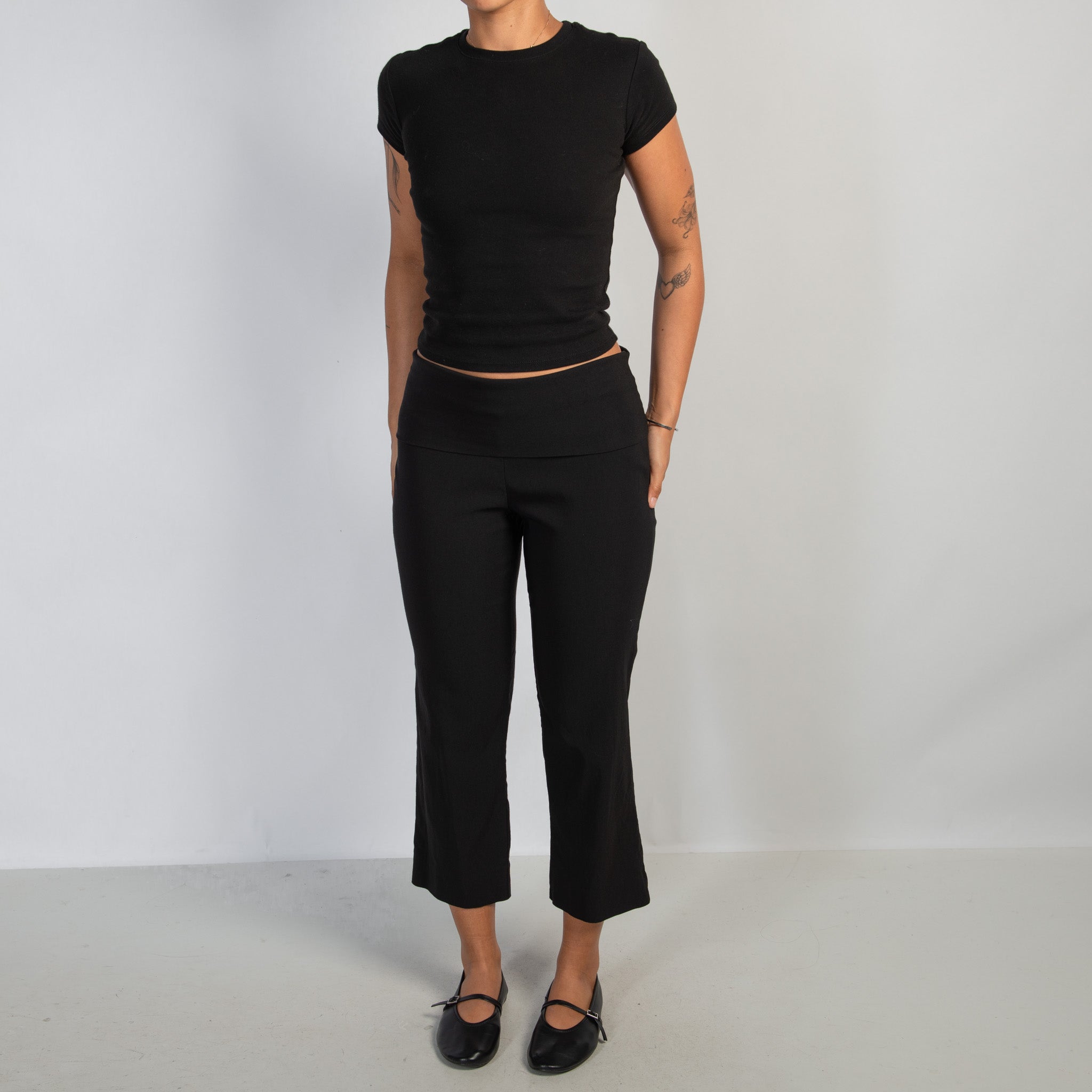 CROP FOLD OVER TROUSERS