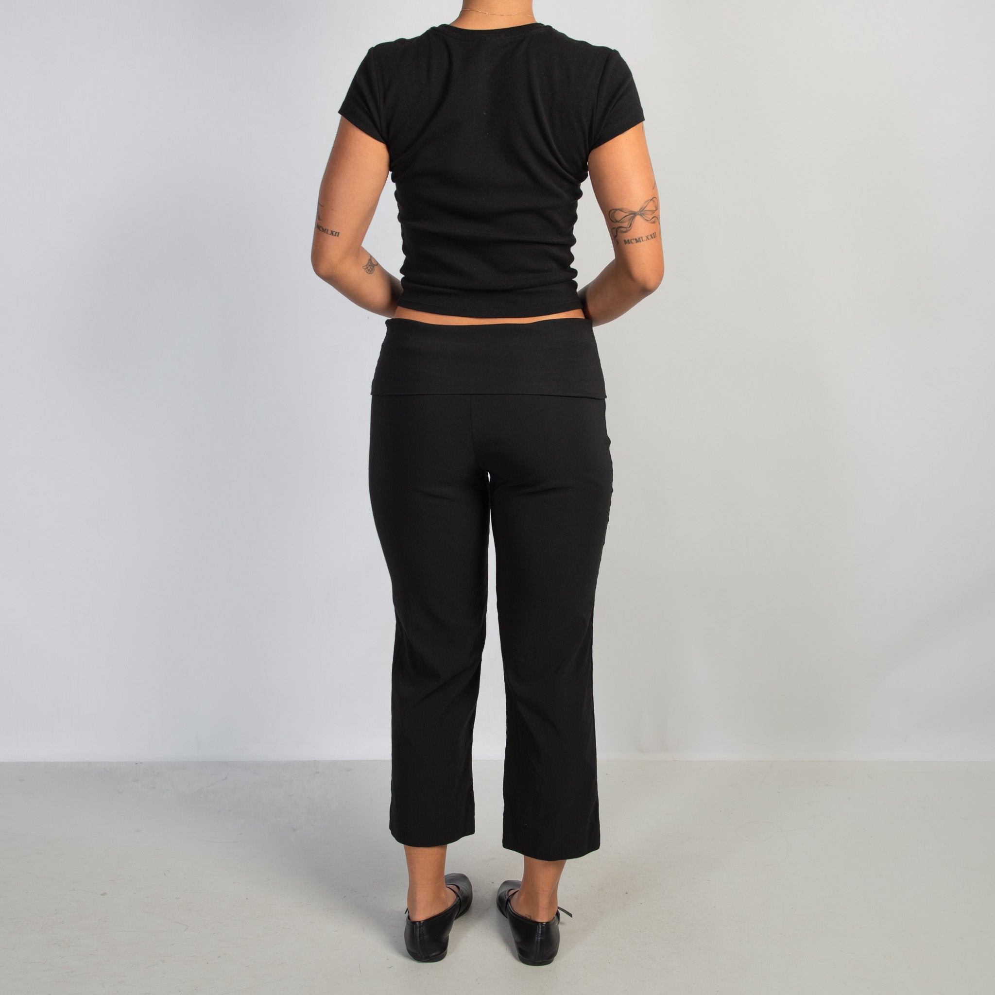 CROP FOLD OVER TROUSERS