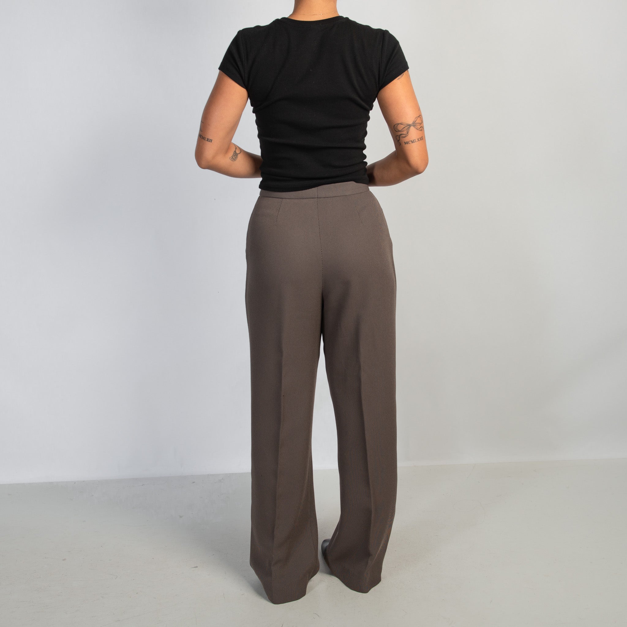 PATTERN STRAIGHT LEG PANTS