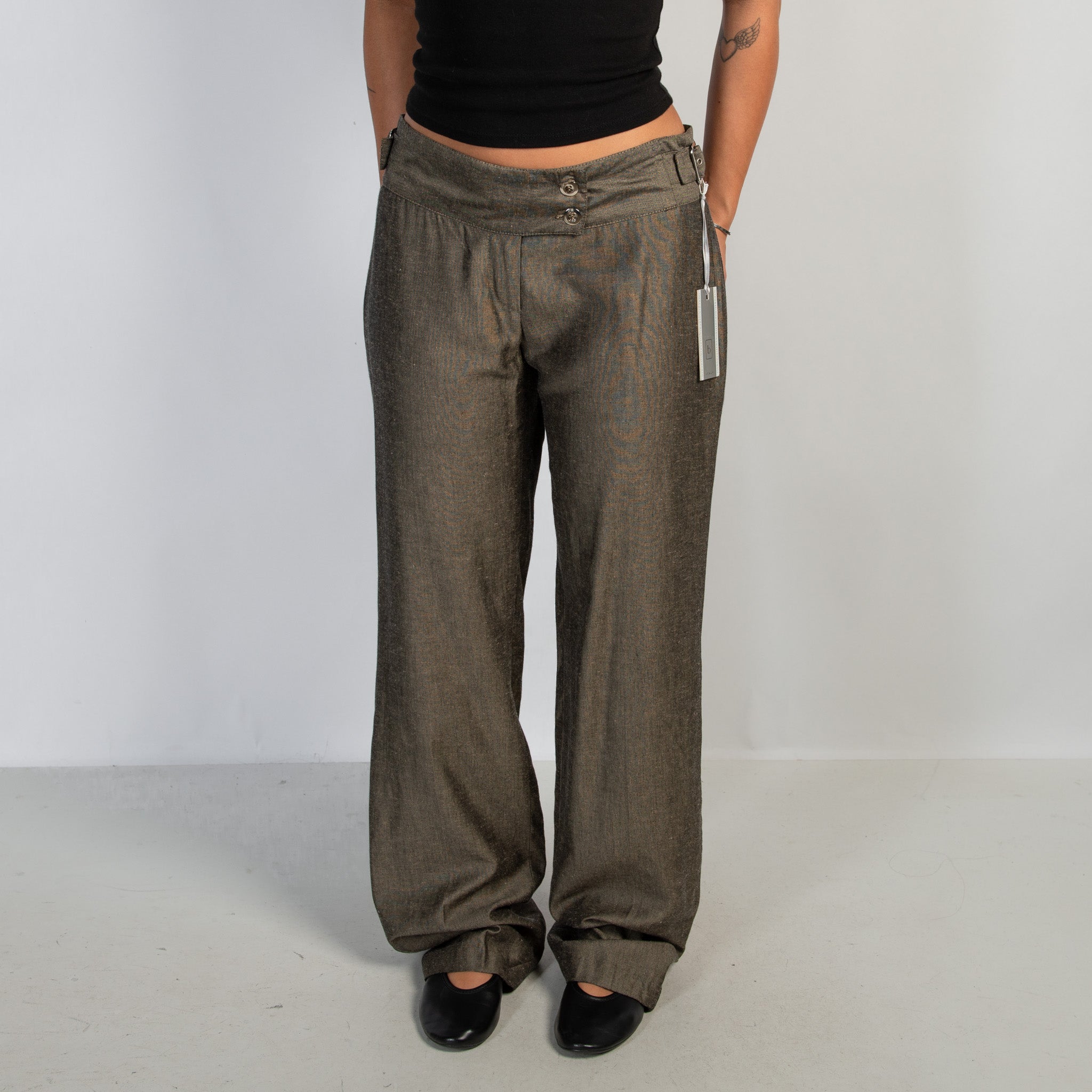 LINEN STRAIGHT LEG PANTS
