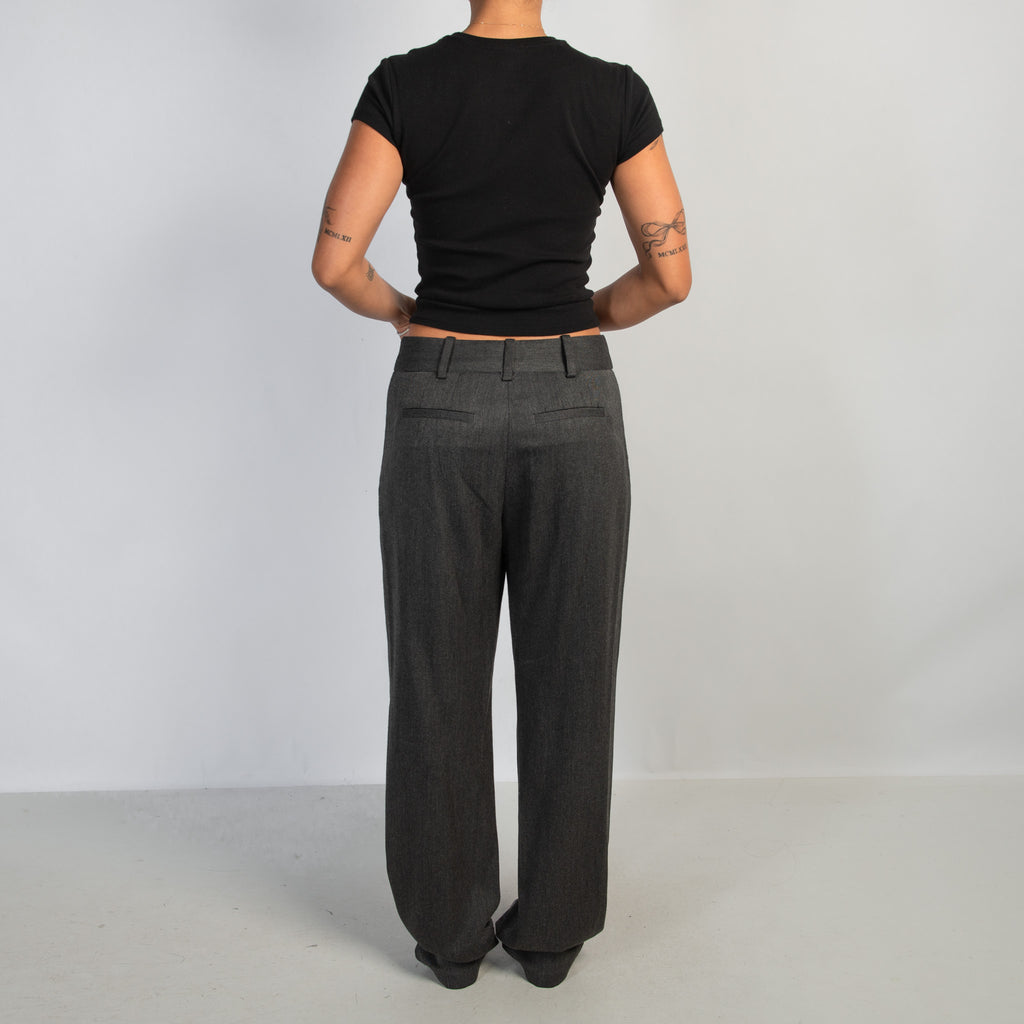 GREY STRAIGHT LEG PANTS