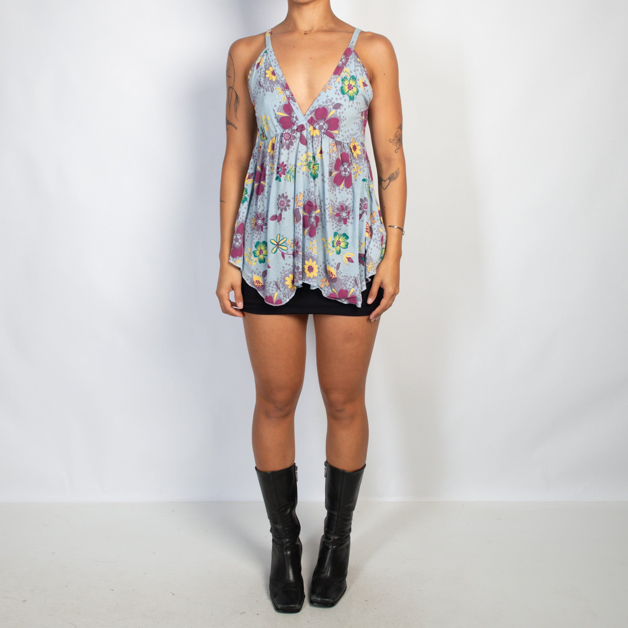 BLUE FLORAL CAMISOLE