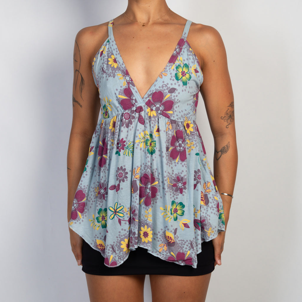 BLUE FLORAL CAMISOLE